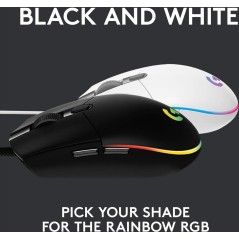 Logitech Gaming Mouse G102 LIGHTSYNC - Optisk, Kabling, Sort - Præcision og Komfort til Gaming 